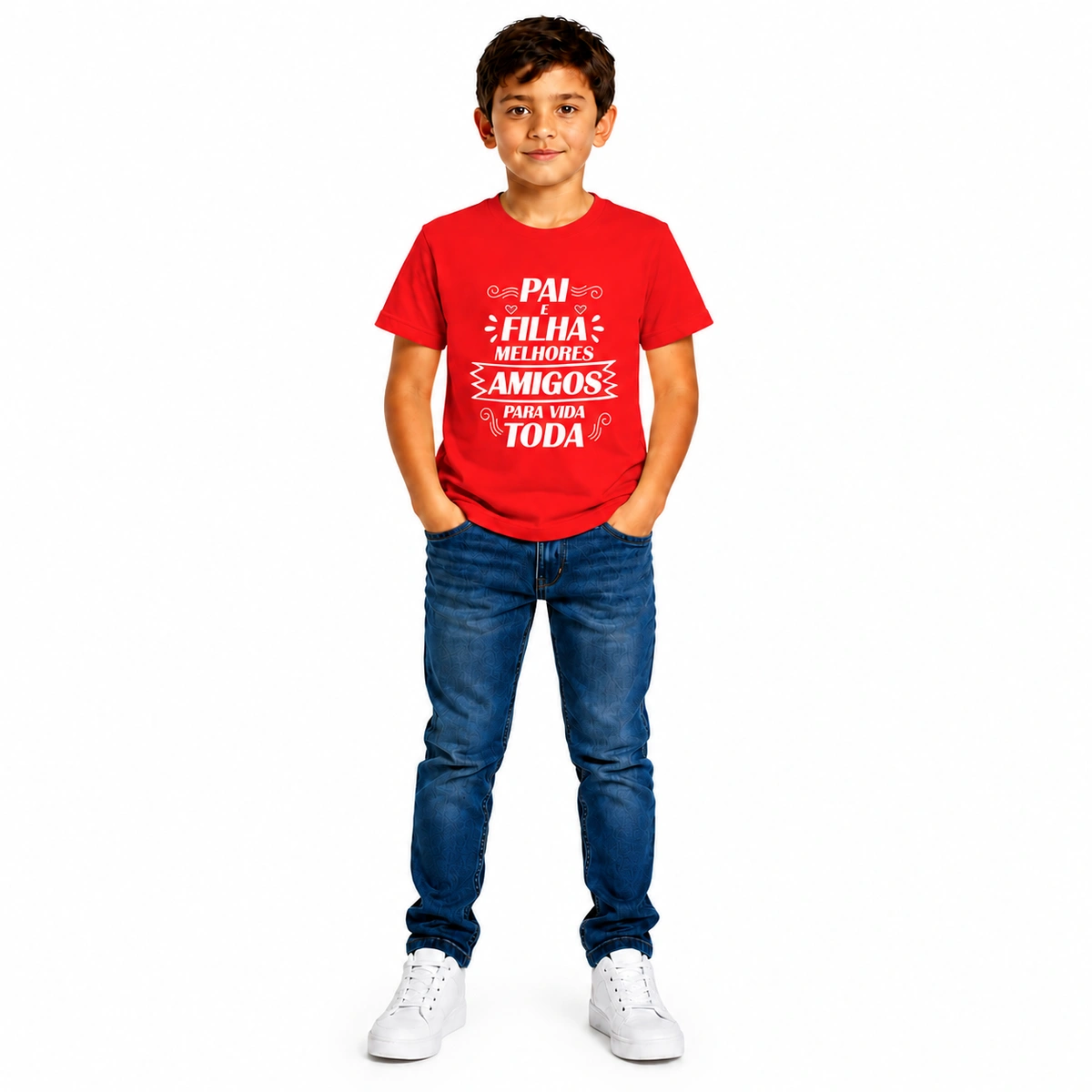 Camiseta Infantil Menino Dia dos Pais Pai E Filha - Imagem 11