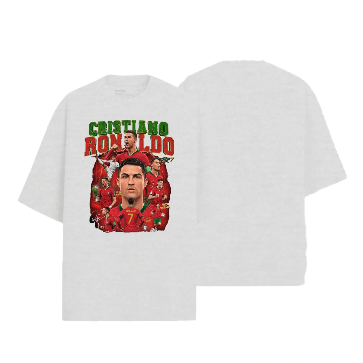 Camiseta Masculina Oversized Cristiano Ronaldo Portugal - Imagem 18