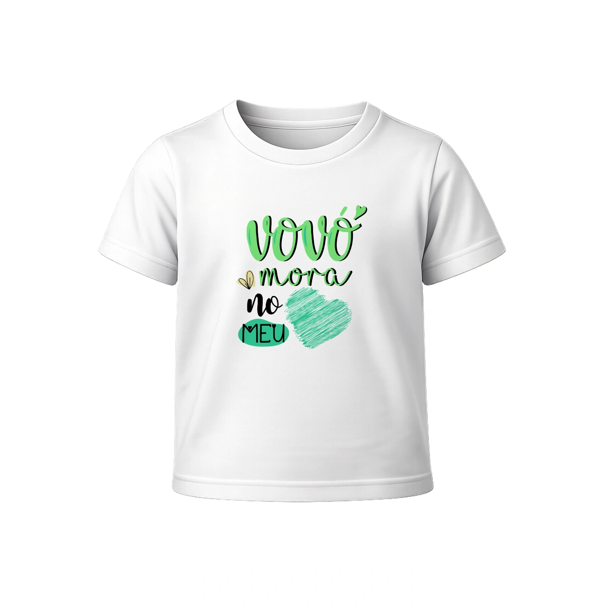 Camiseta Infantil Menino Dia dos Avós Vovó Mora no Meu Coração