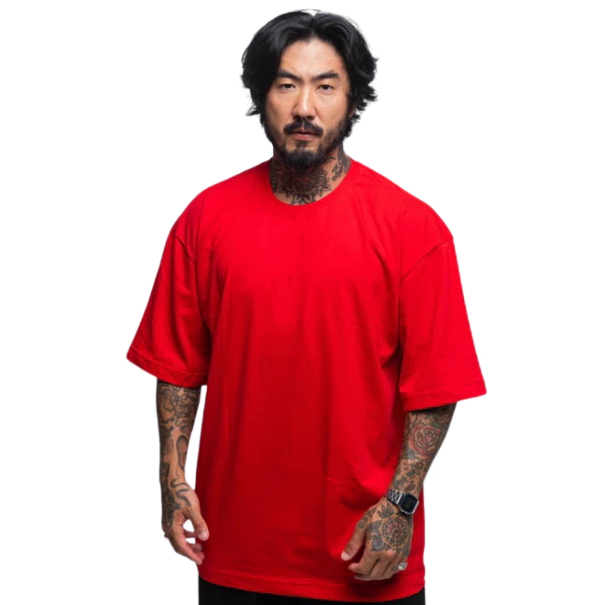 Camiseta Masculina Oversized Básica 100% Algodão Premium Alta Qualidade - Imagem 19