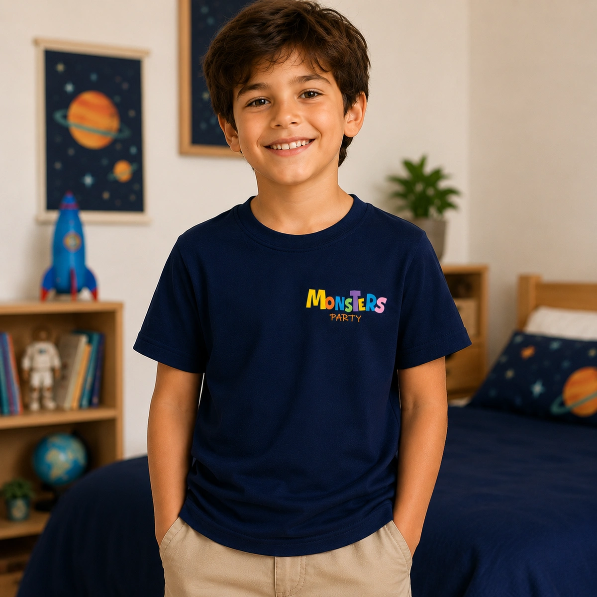 Camiseta Infantil Menino Monsters Party - Imagem 12