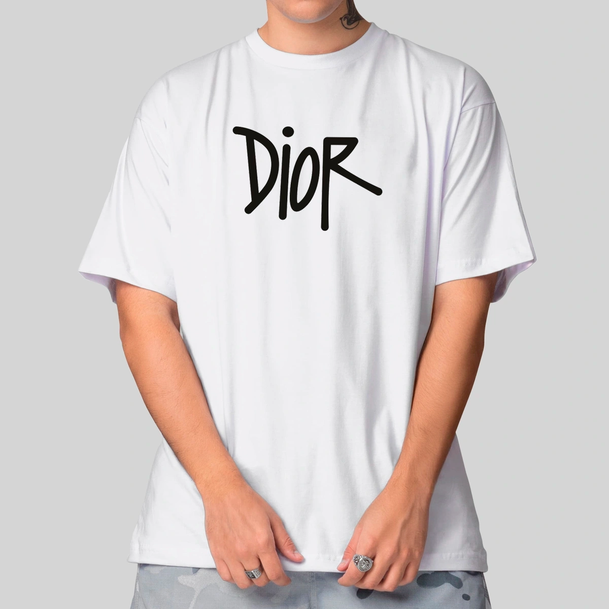 Camiseta Masculina Oversized Dior Written - Imagem 4