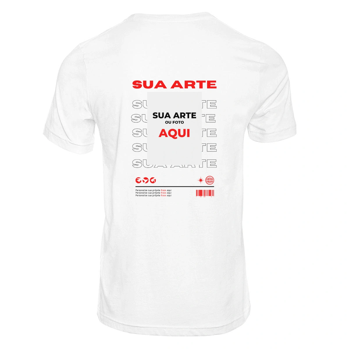 Camiseta Personalizada Nas Costas Sua Arte - Imagem 6