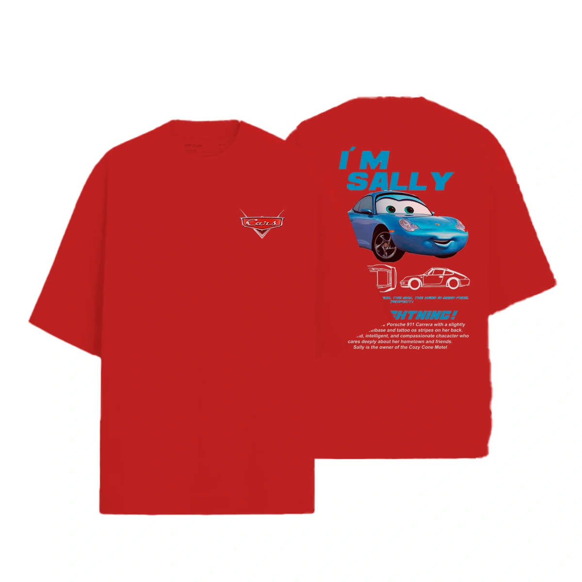 Camisa Oversized Relâmpago McQueen e Sally Carrera - Imagem 16
