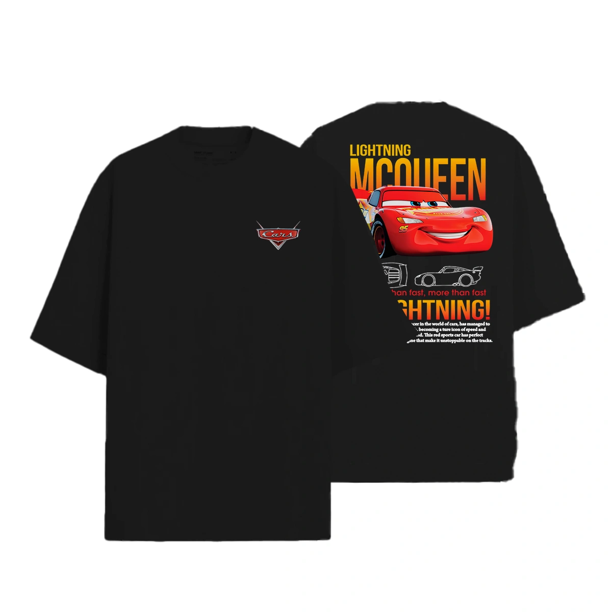 Camisa Oversized Relâmpago McQueen e Sally Carrera - Imagem 3