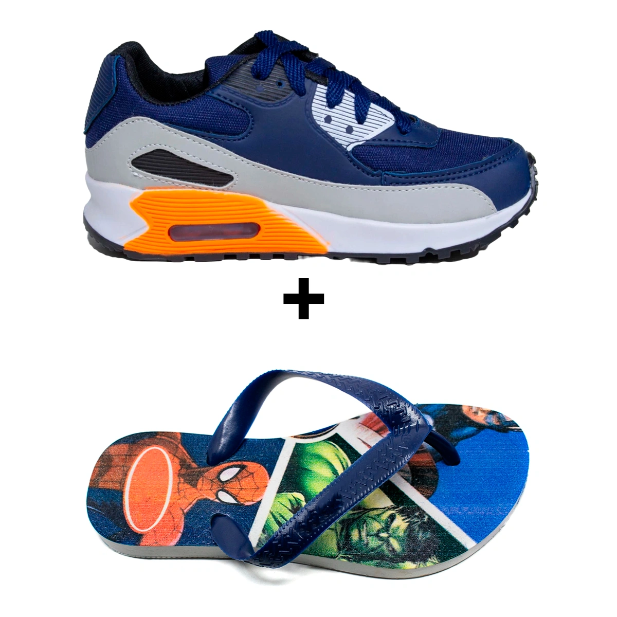 Kit Menino Tênis Infantil Max AIR + Chinelo Infantil Heróis - Imagem 2