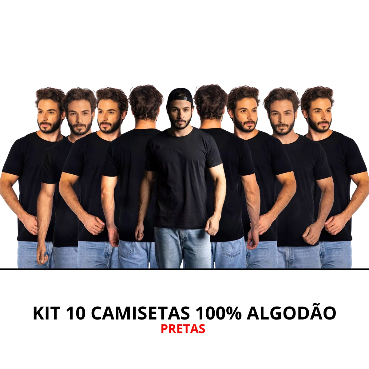 Kit 10 Camisas Masculina Lisa Algodão Premium Abuzze - Imagem 40
