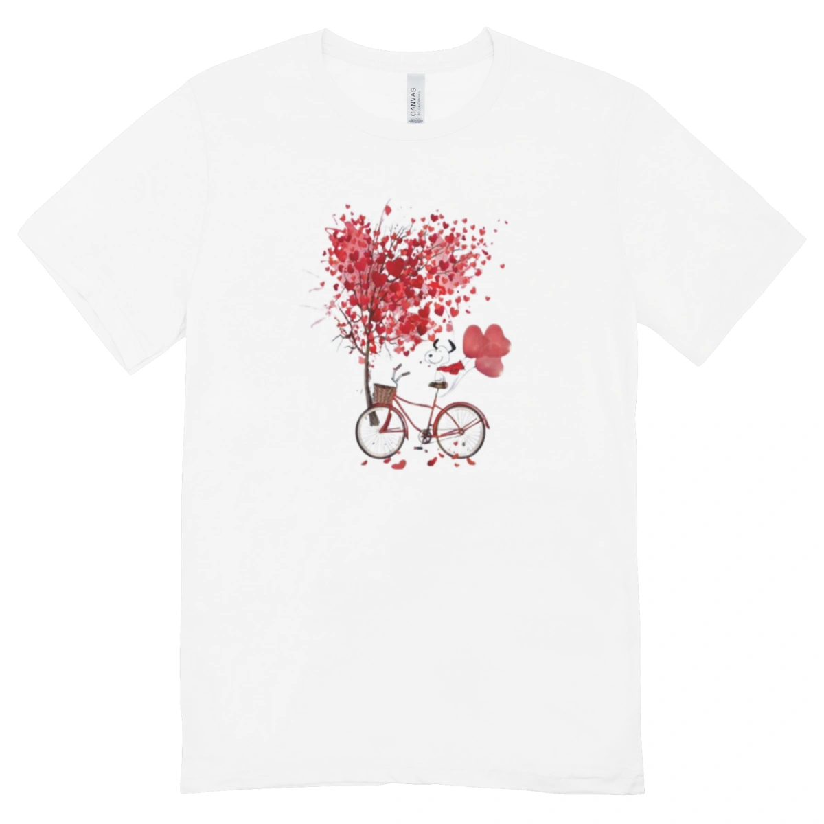 Camisa Feminina Baby Look Bicicleta Com Coração