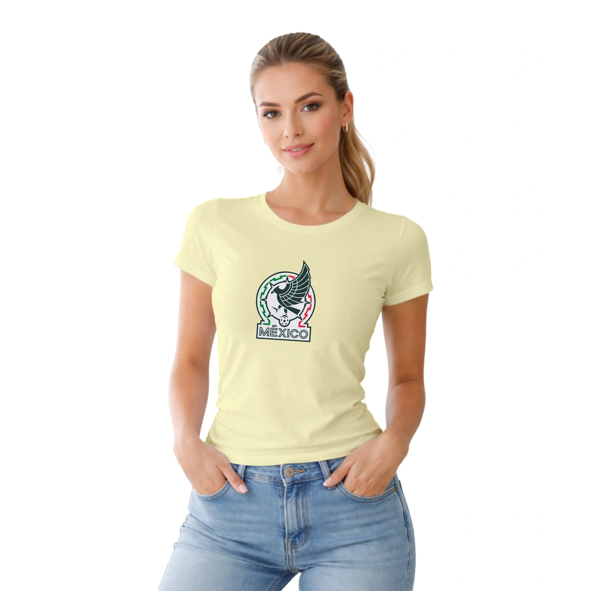 Camisa Feminina Baby Look Escudo México - Imagem 11