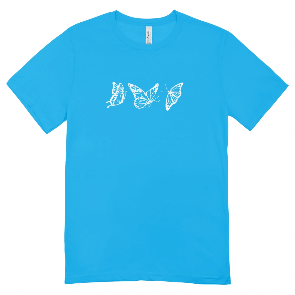 Camisa Feminina Baby Look De Borboletas - Imagem 5