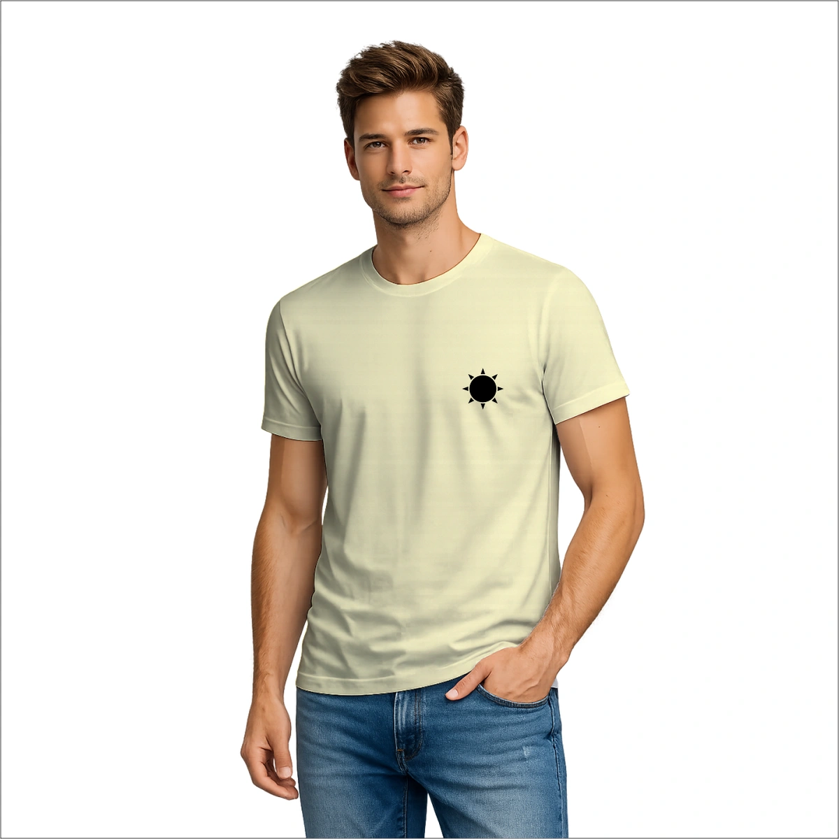 Camiseta Masculina Dia dos Namorados Metade Sol - Imagem 6