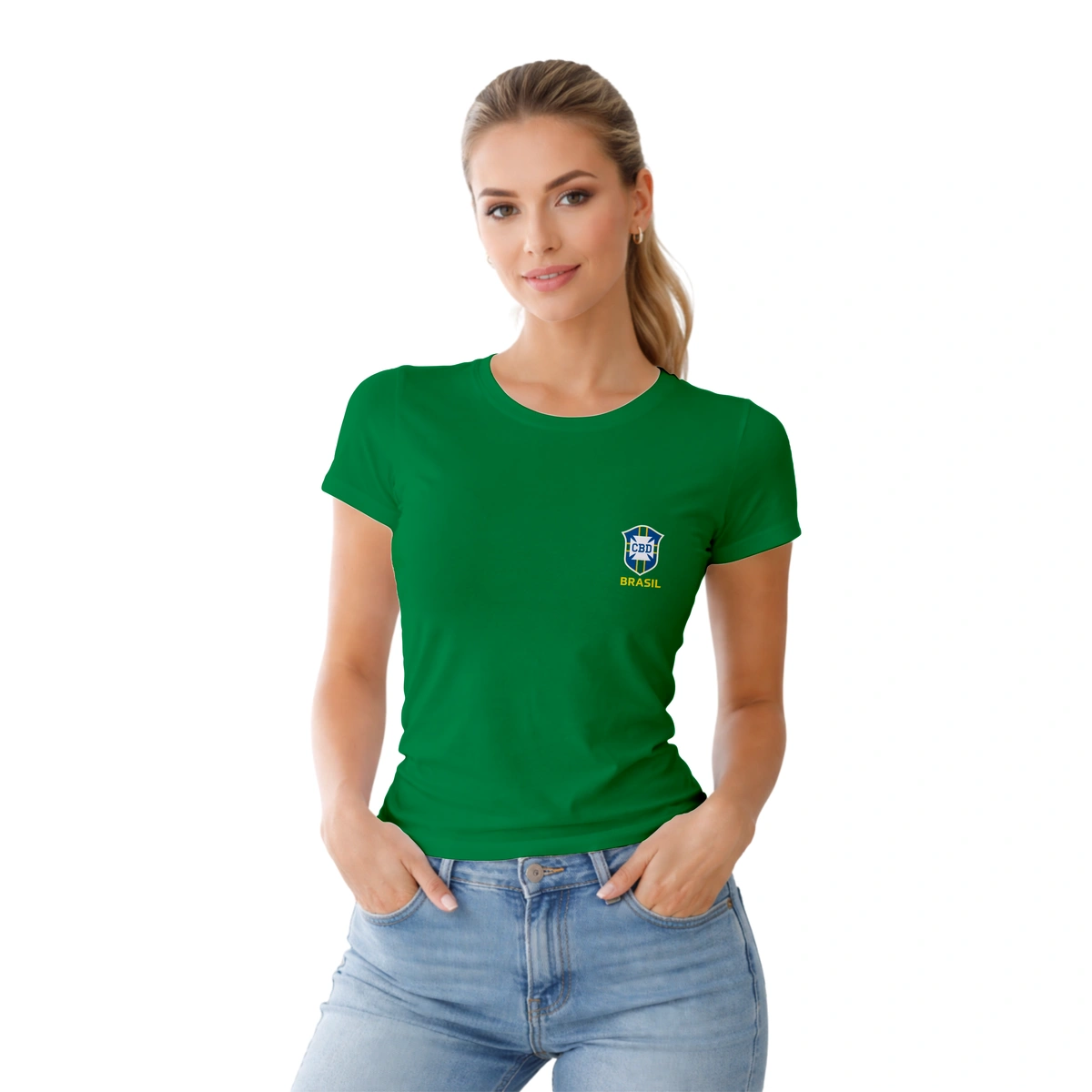 Camisa Feminina Baby Look Brasil Varias Estampas - Imagem 43