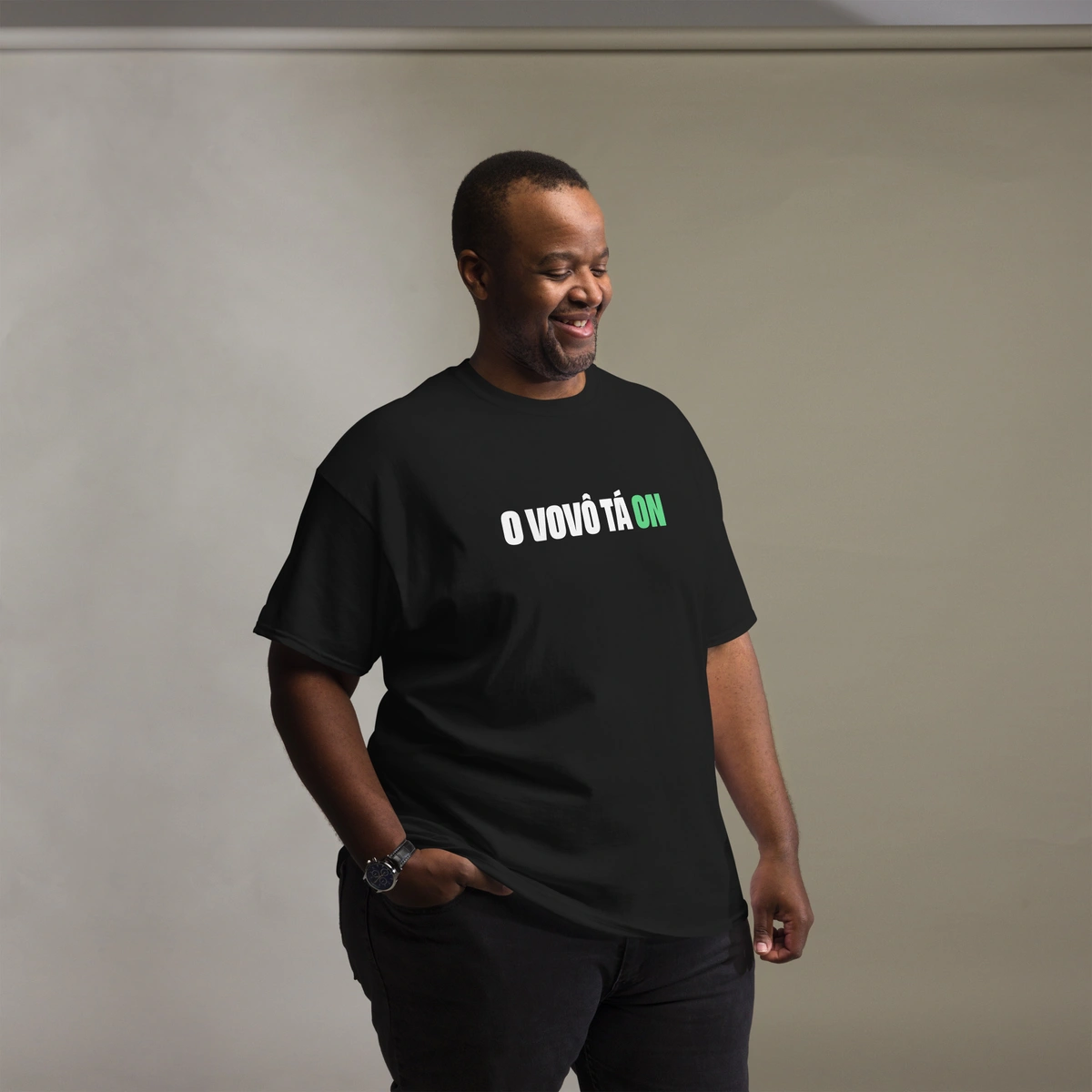 Camisa Masculina Plus Size O Vovô Ta ON - Imagem 5