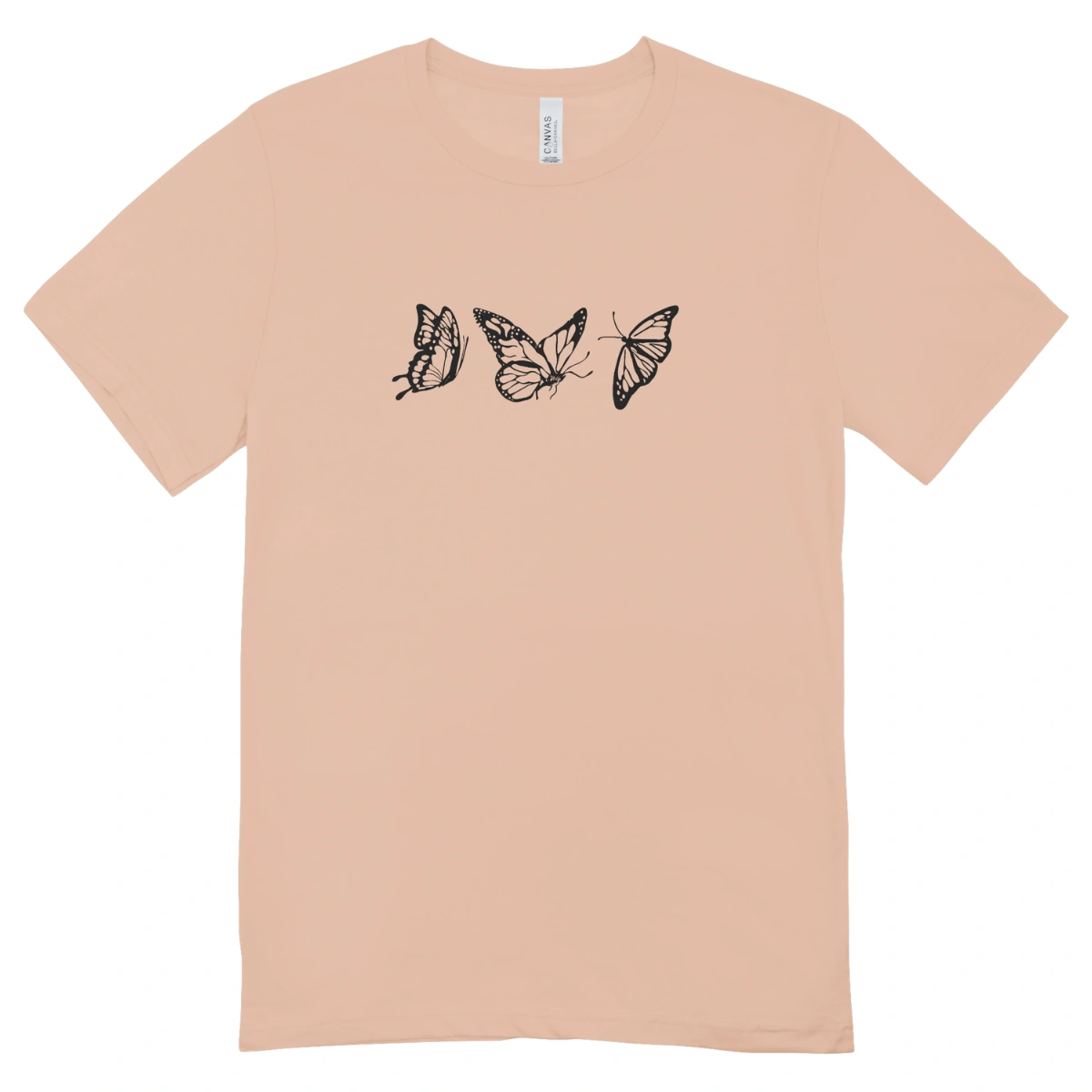 Camisa Feminina Baby Look De Borboletas - Imagem 13