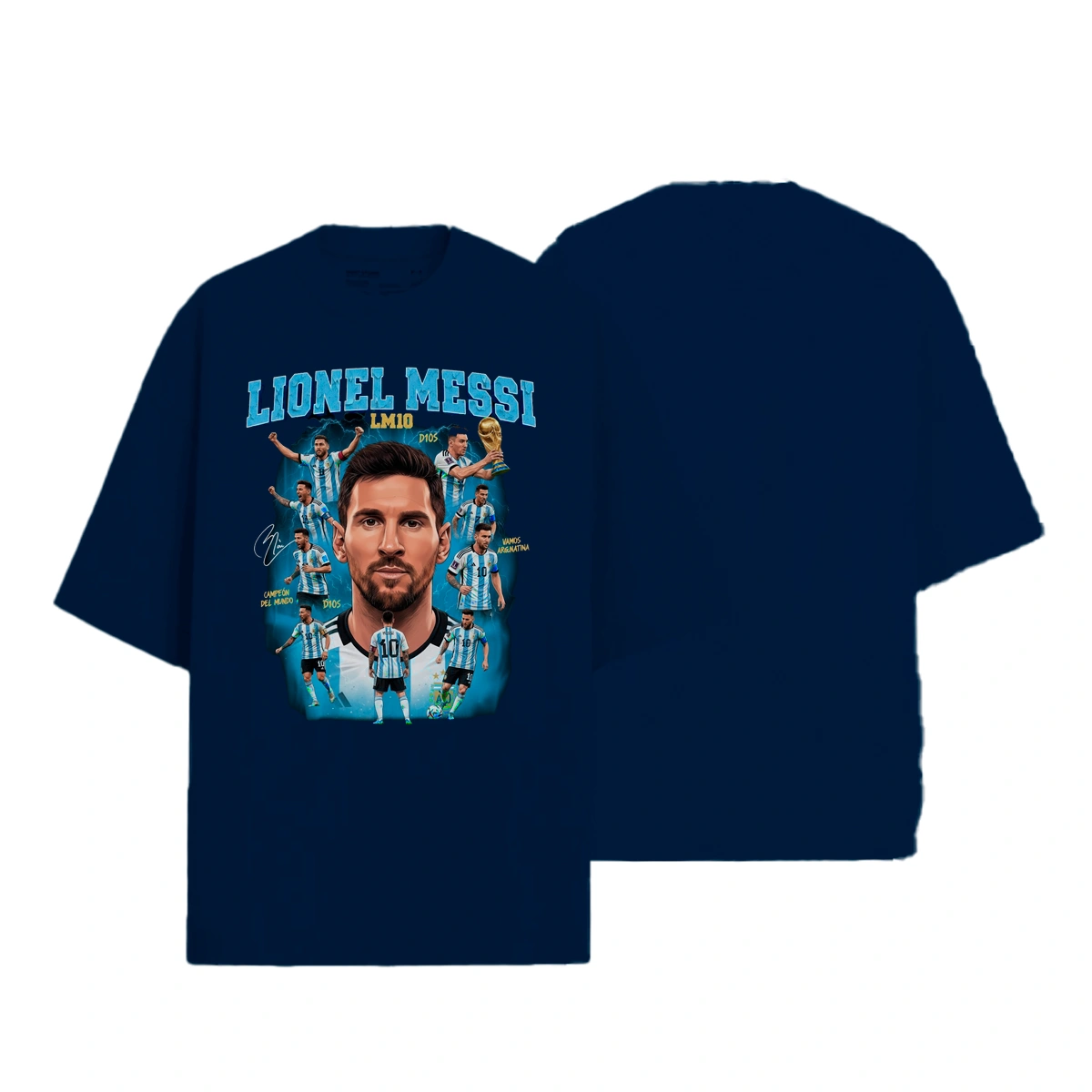 Camiseta Masculina Oversized Messi Argentina - Imagem 6