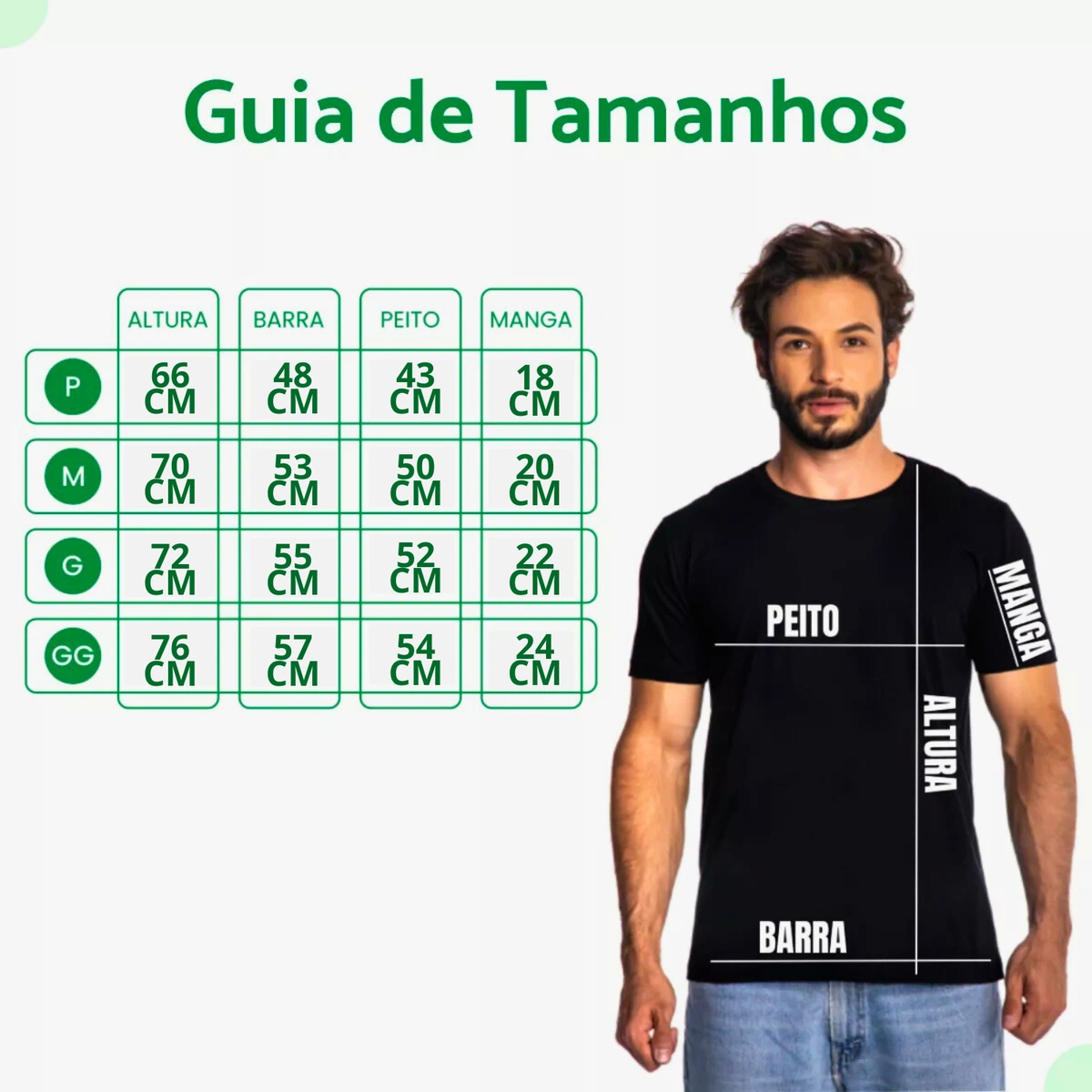 Kit 3 Camisas Masculina Lisa Algodão Premium - Imagem 9