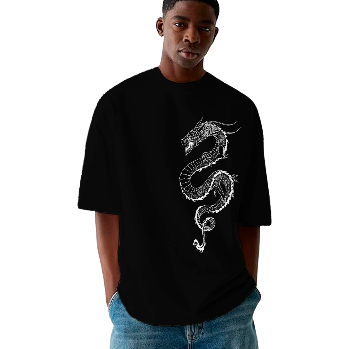 Camiseta Masculina Oversized Dragão