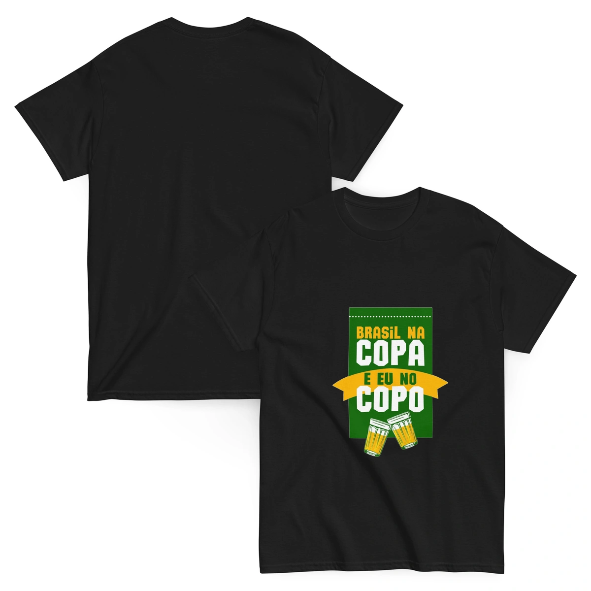 Camisa Masculina Plus Size Brasil na Copa do Mundo Eu no Copo - Imagem 8