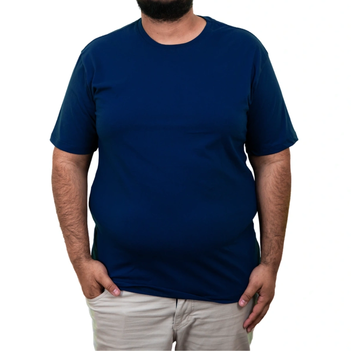 Camiseta Plus Size Masculina Lisa Algodão