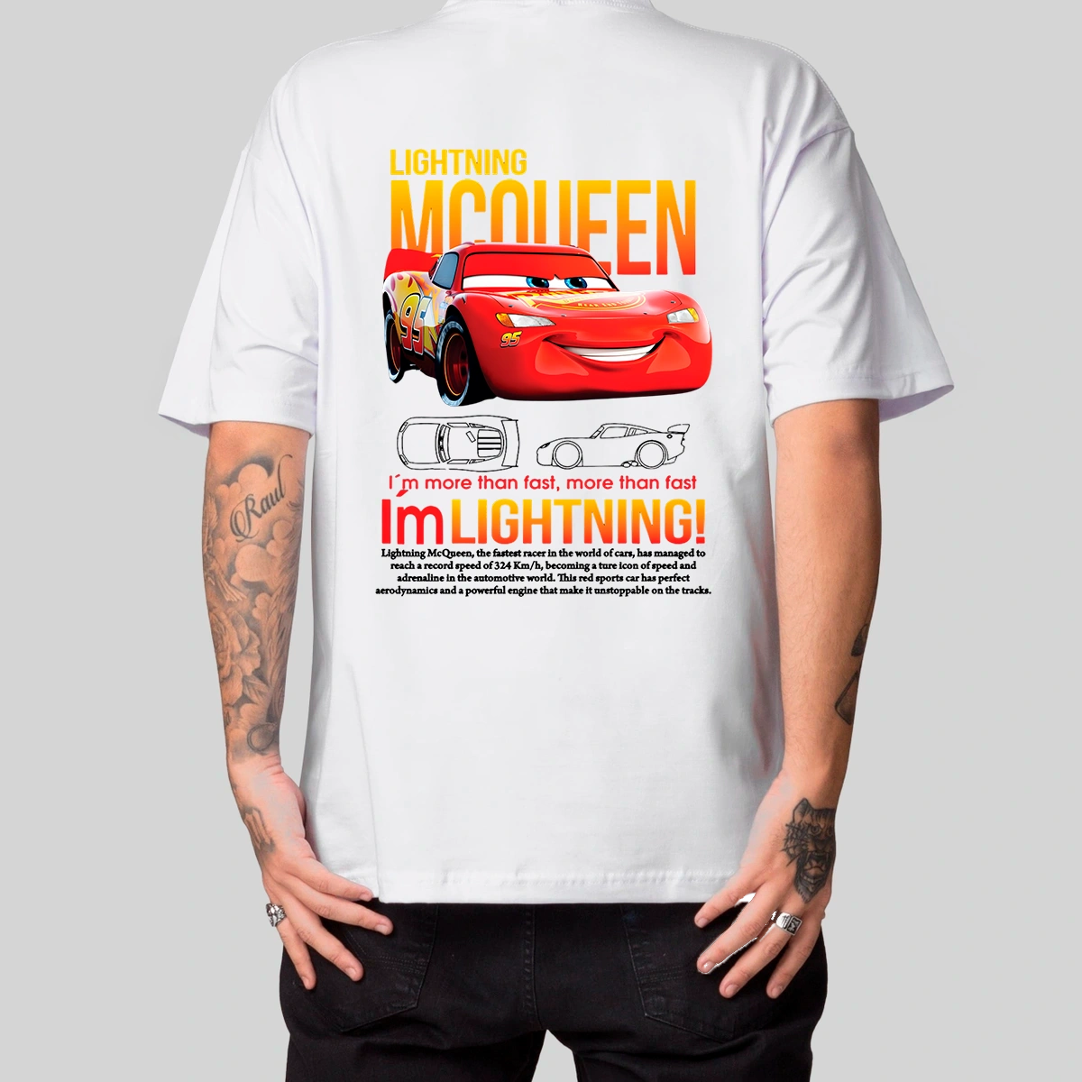 Camisa Oversized Relâmpago McQueen e Sally Carrera - Imagem 5