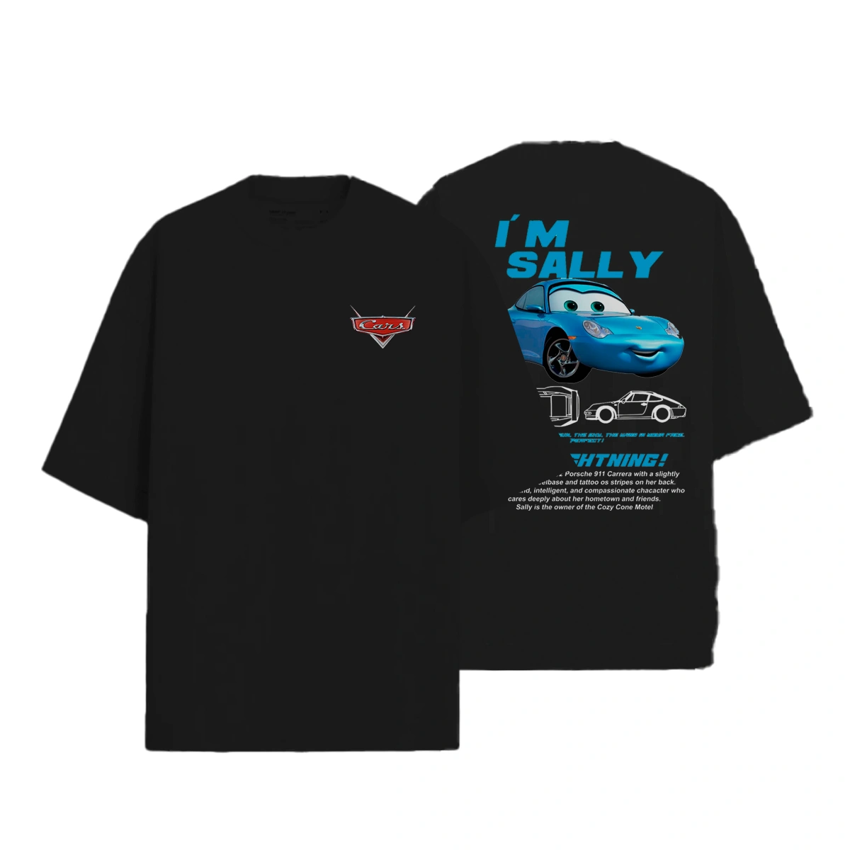 Camisa Oversized Relâmpago McQueen e Sally Carrera - Imagem 4