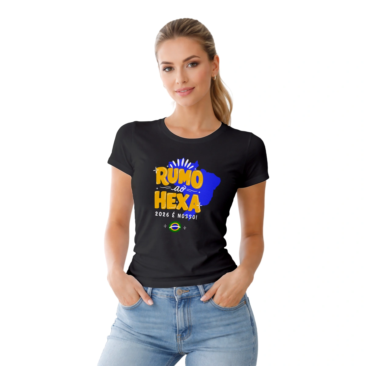 Camisa Feminina Baby Look Rumo ao Hexa 2026 é Nosso - Imagem 10