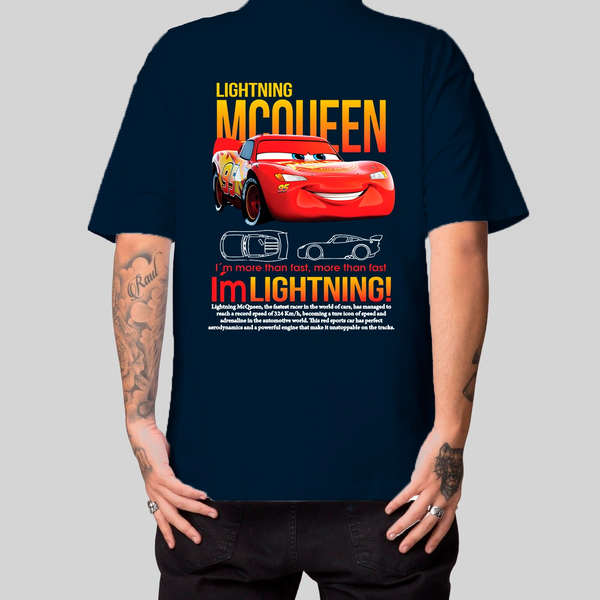 Camisa Oversized Relâmpago McQueen e Sally Carrera - Imagem 9
