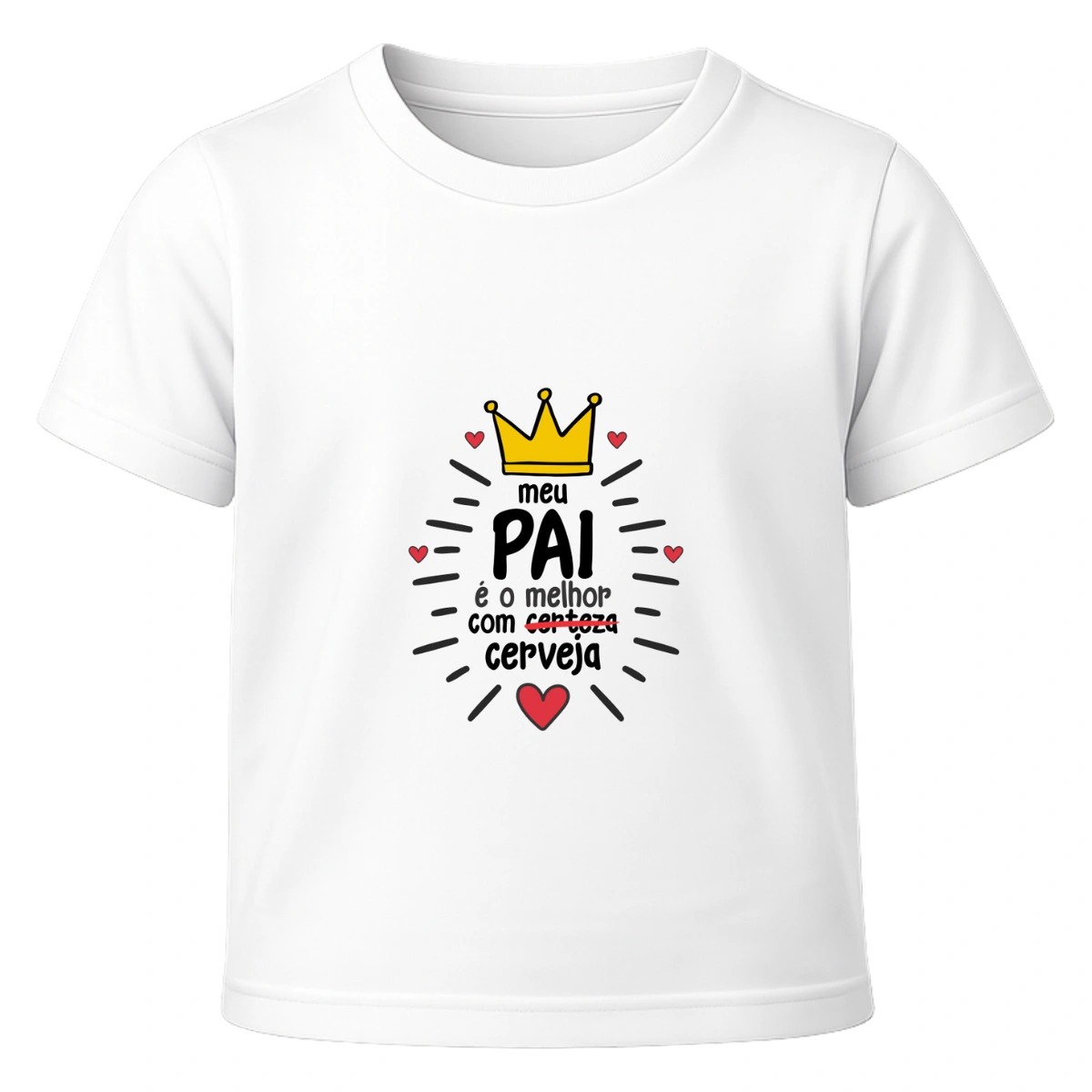 Camiseta Infantil Menino Dia dos Pais Meu Pai É O Melhor Com Cerveja