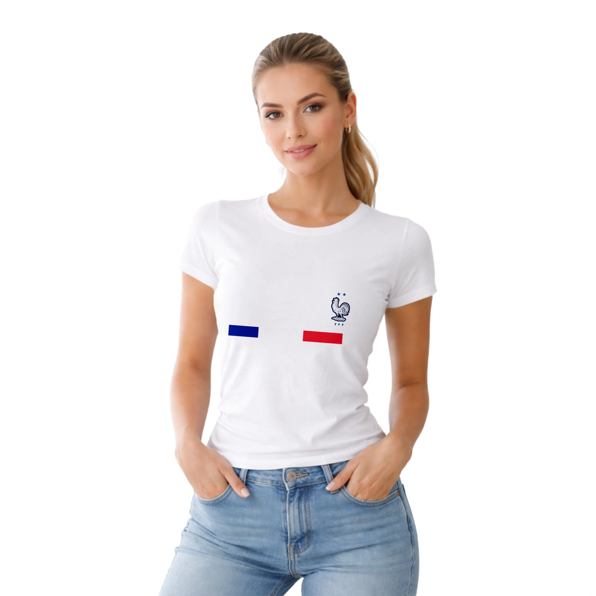 Camisa Feminina Baby Look Seleção Francessa - Imagem 11