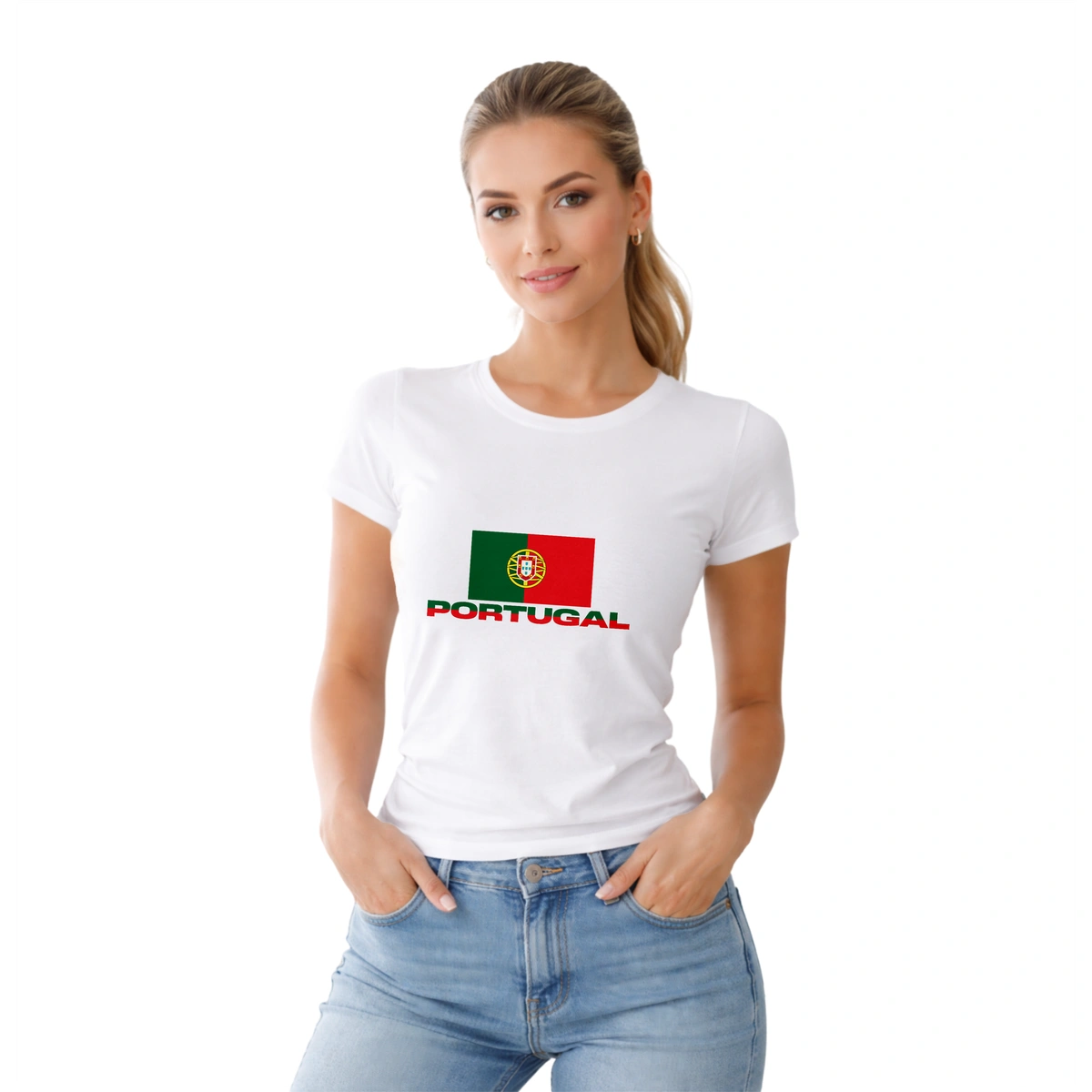 Camisa Feminina Baby Look Portugal Varias Estampas - Imagem 3
