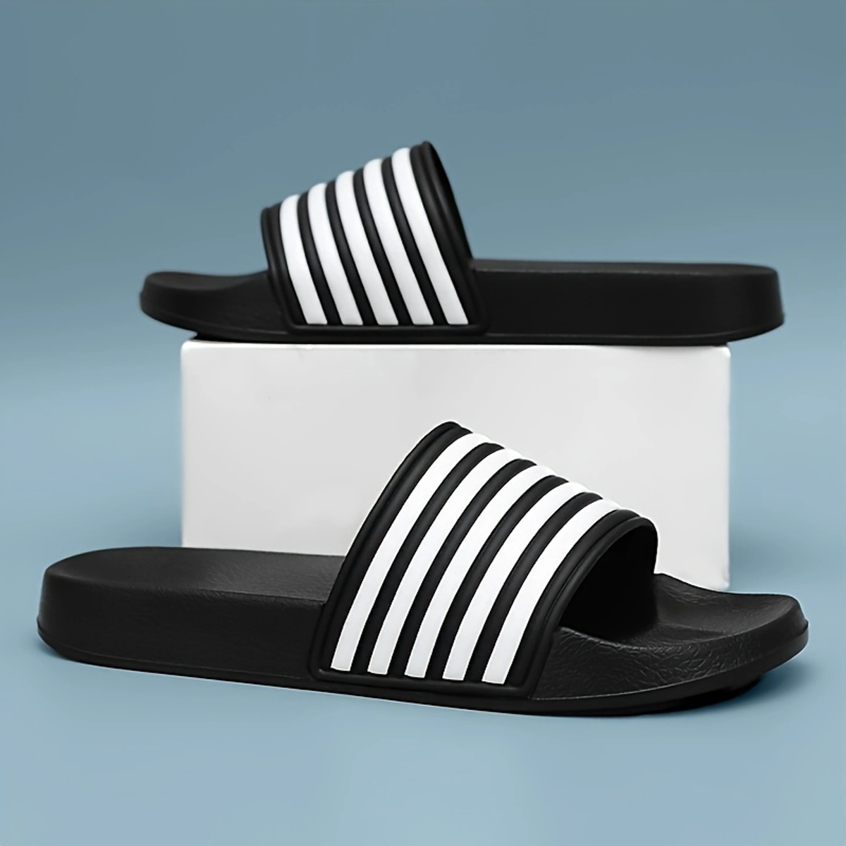 Chinelo Masculino Slide Listrado
