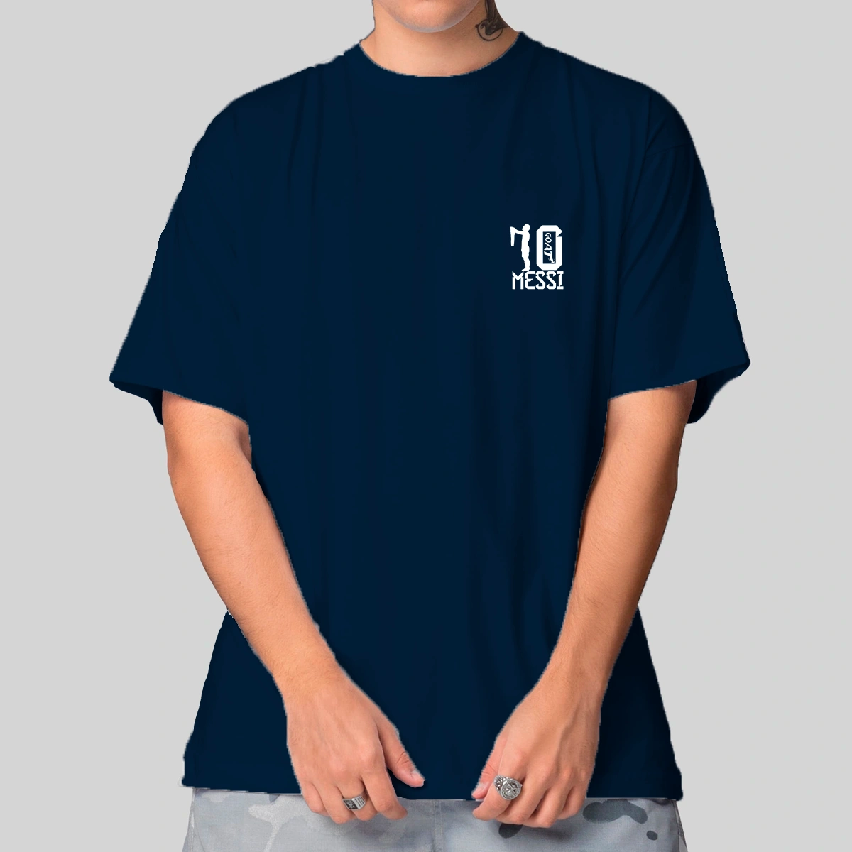 Camiseta Masculina Oversized Messi - Imagem 5