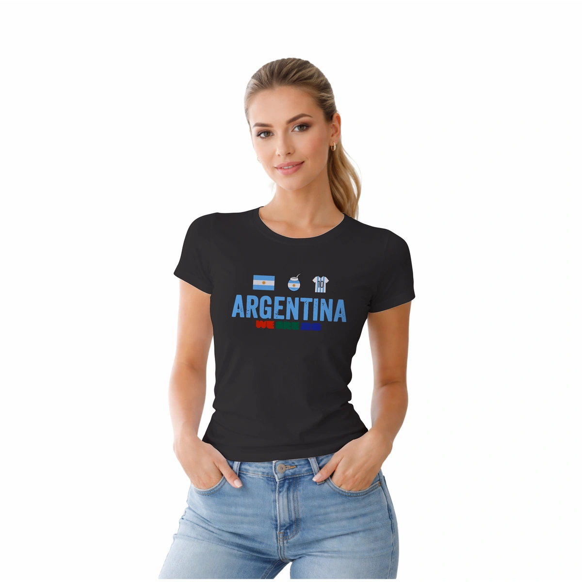Camisa Feminina Baby Look Argentina Varias Estampas - Imagem 36