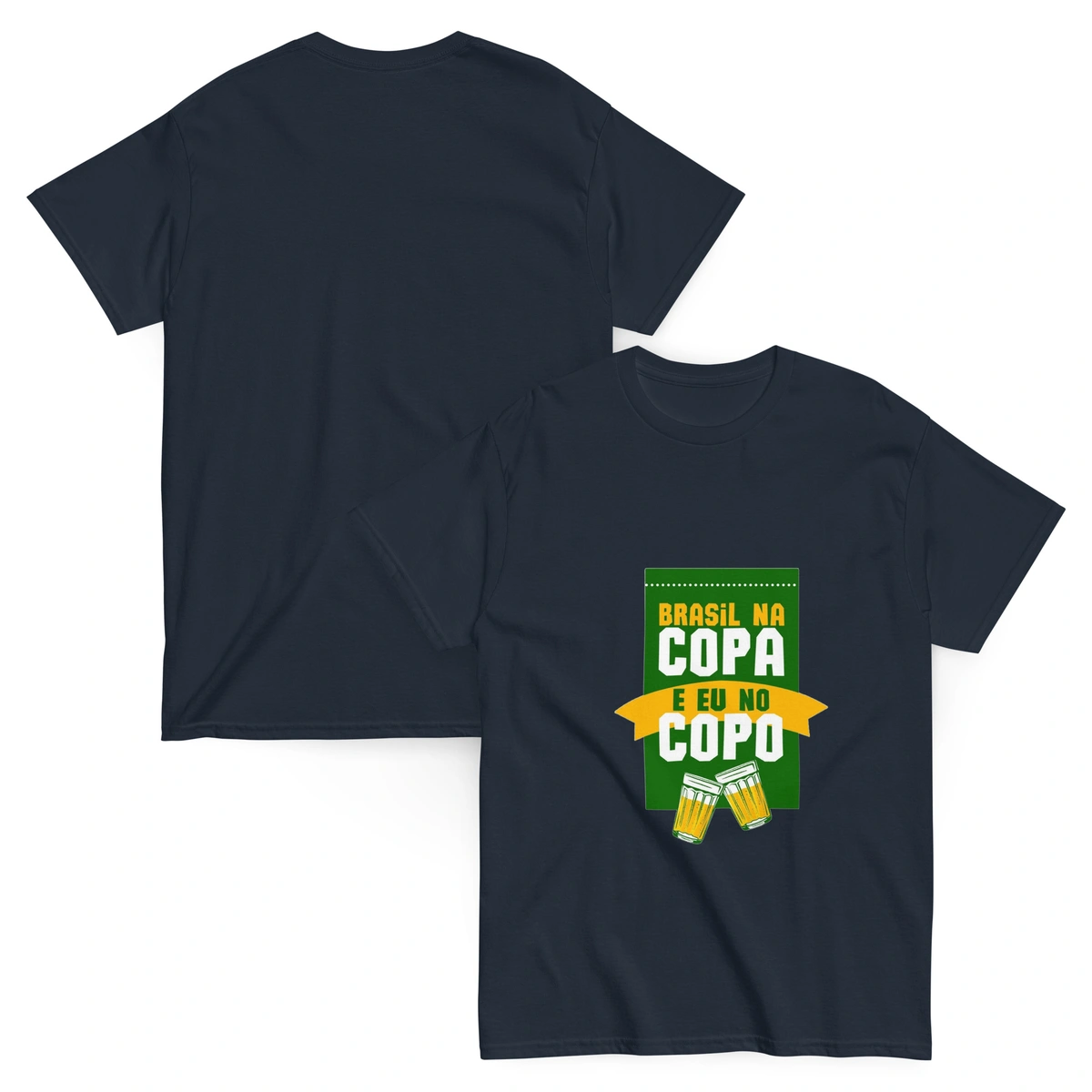 Camisa Masculina Plus Size Brasil na Copa do Mundo Eu no Copo - Imagem 13