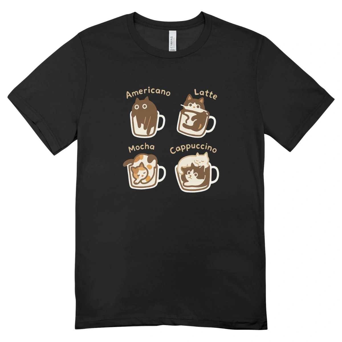 Camisa Feminina Baby Look Coffee Cats - Imagem 3