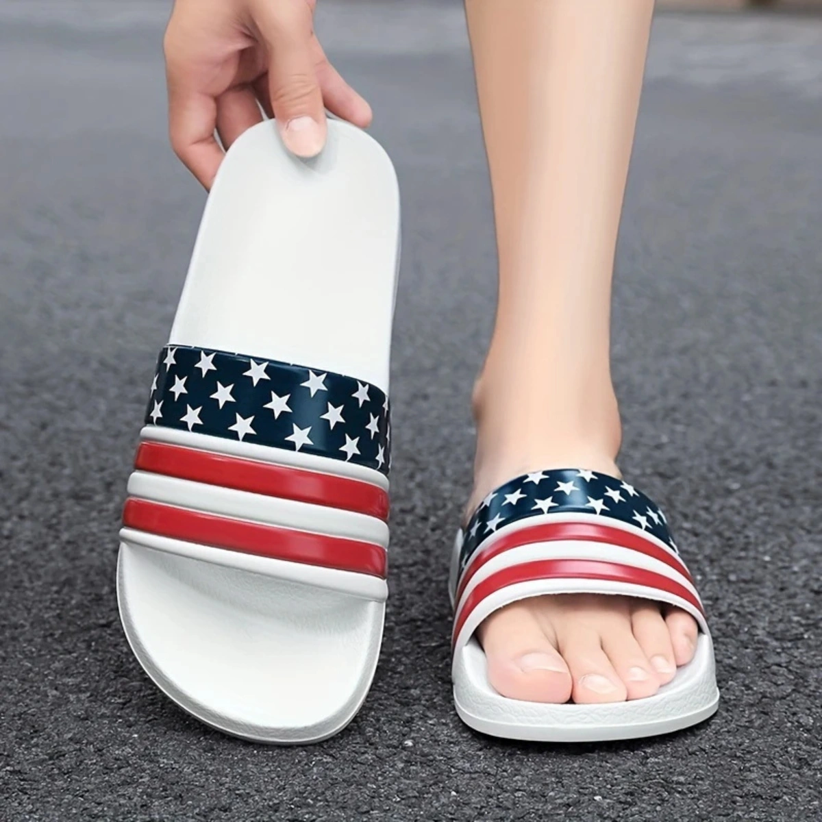 Chinelo Masculino Slide EUA Bandeira