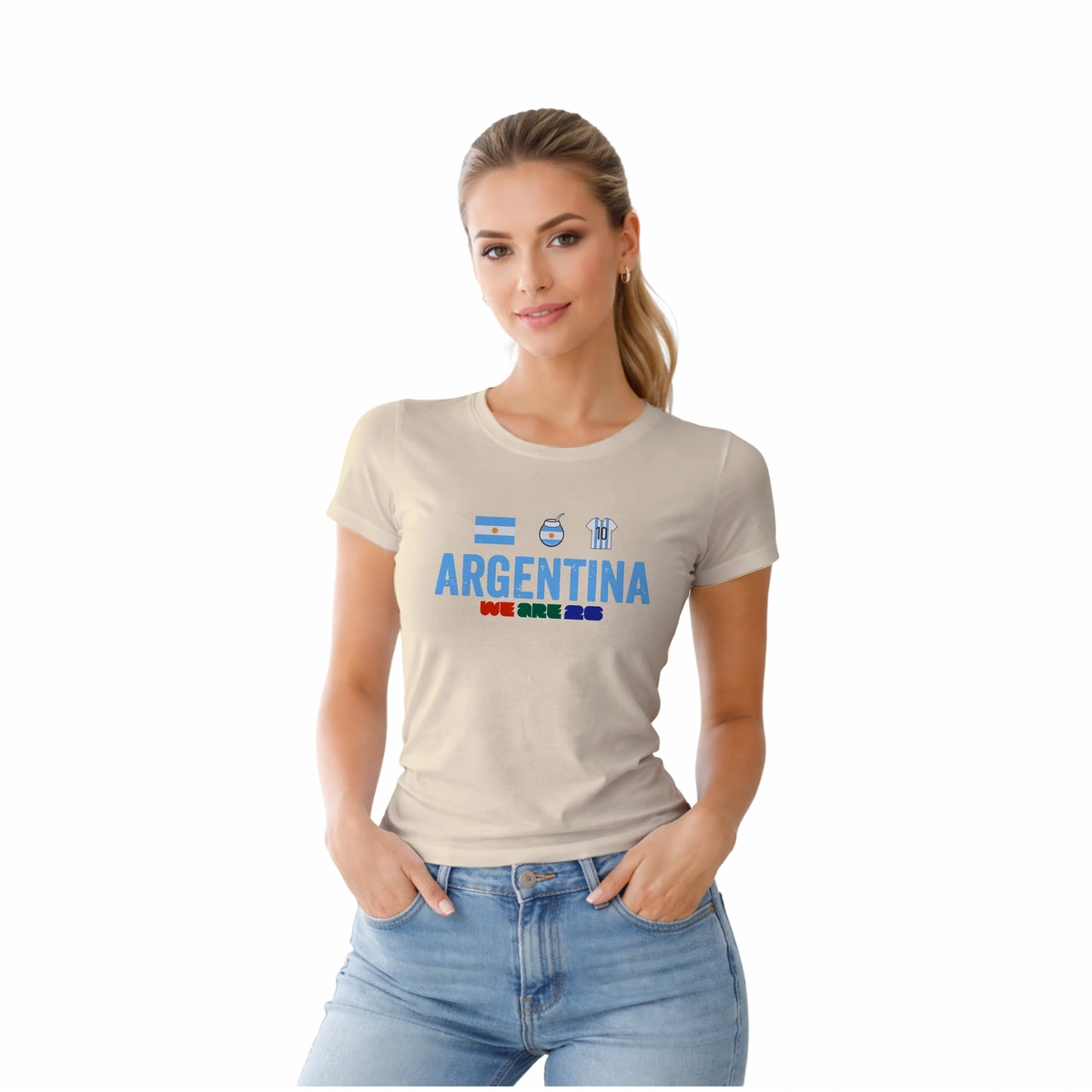 Camisa Feminina Baby Look Argentina Varias Estampas - Imagem 40