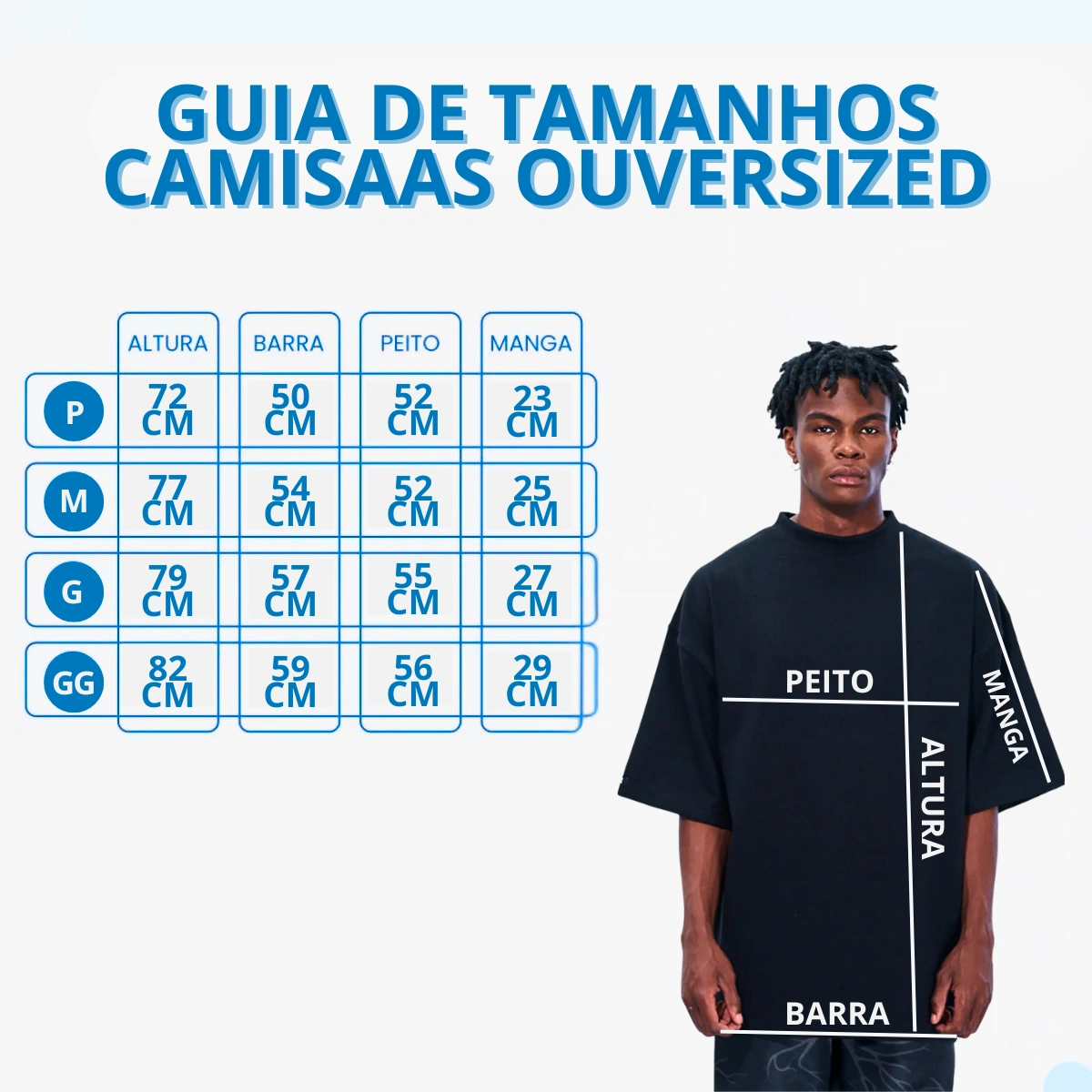 Camiseta Masculina Oversized Básica 100% Algodão Premium Alta Qualidade - Imagem 3