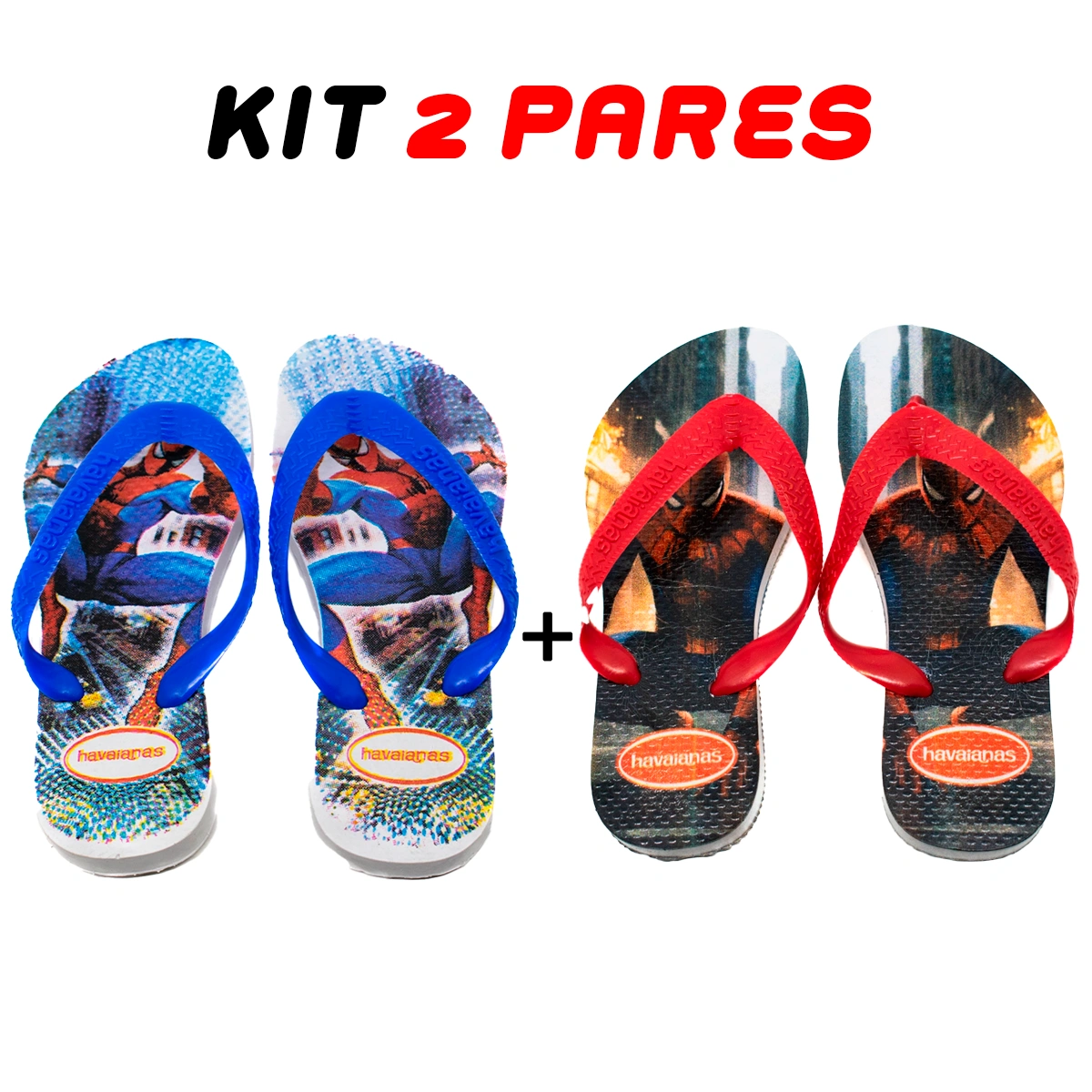 Kit 2 Chinelos Infantil Menino Havaianas Homem Aranha - Imagem 3