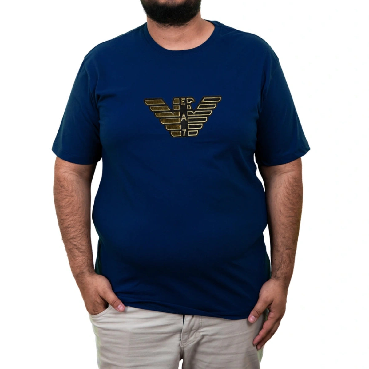 Camiseta Plus Size Emporio Armani EA7 Golden Premium - Imagem 5