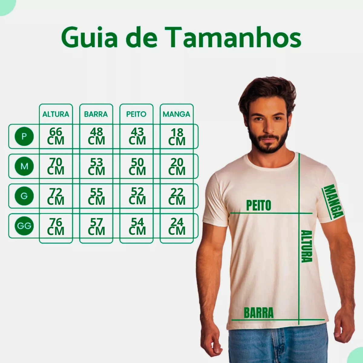 Kit 3 Camisas Masculina Lisa Algodão Premium - Imagem 3