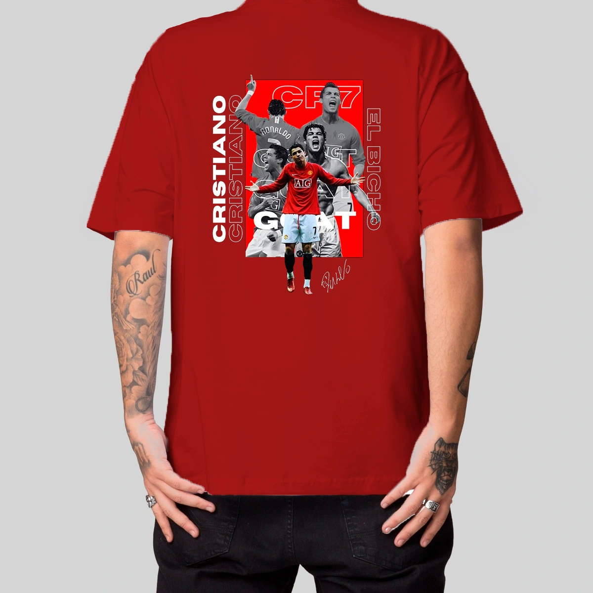 Camiseta Masculina Oversized Cristiano Ronaldo - Imagem 7