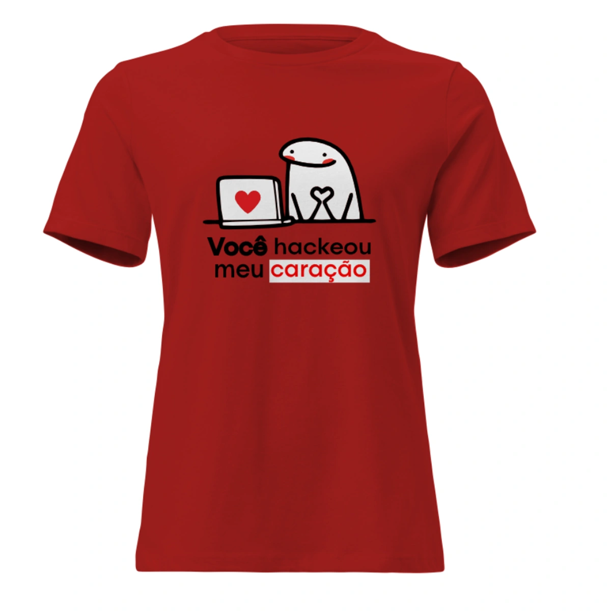Camisa Feminina Baby Look Dia dos Namorados Você Hackeou Meu Coração - Imagem 5