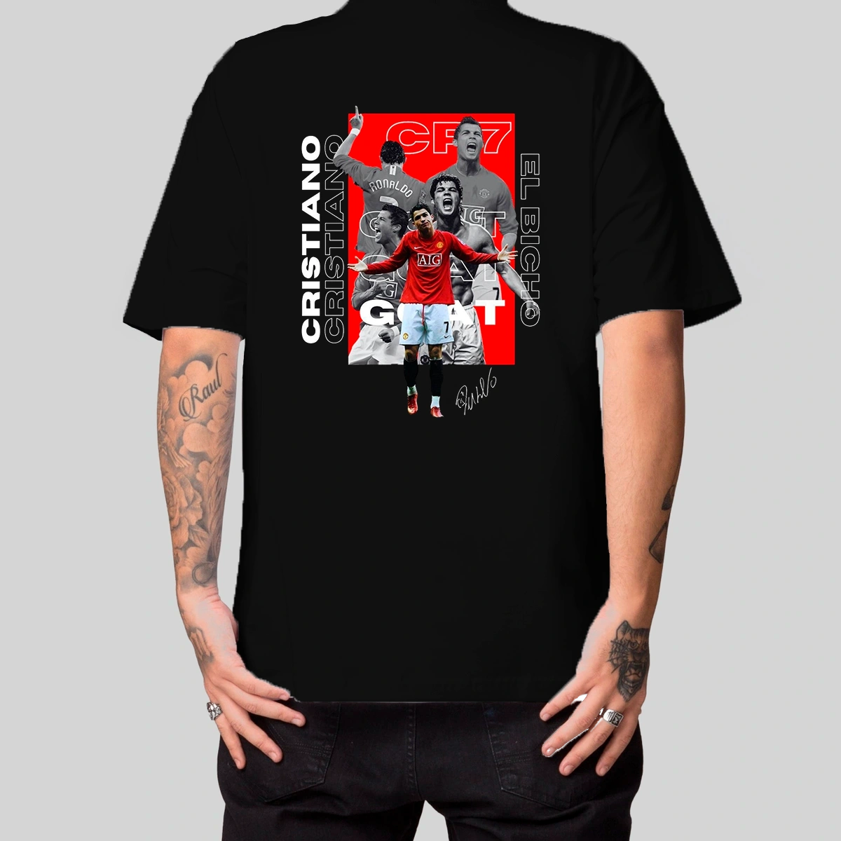 Camiseta Masculina Oversized Cristiano Ronaldo