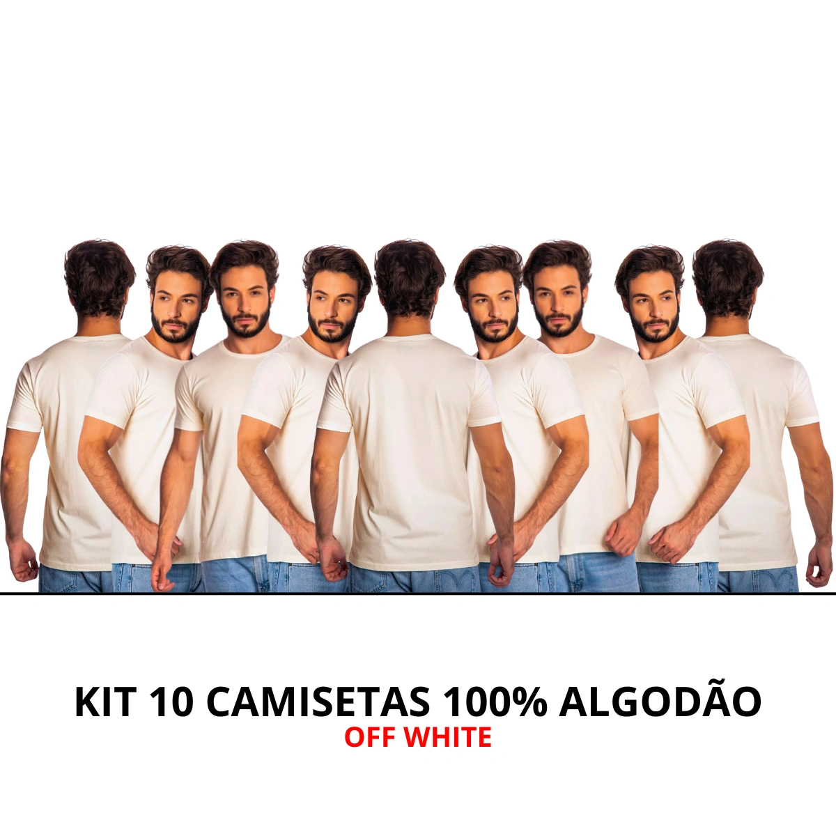 Kit 10 Camisas Masculina Lisa Algodão Premium Abuzze - Imagem 19