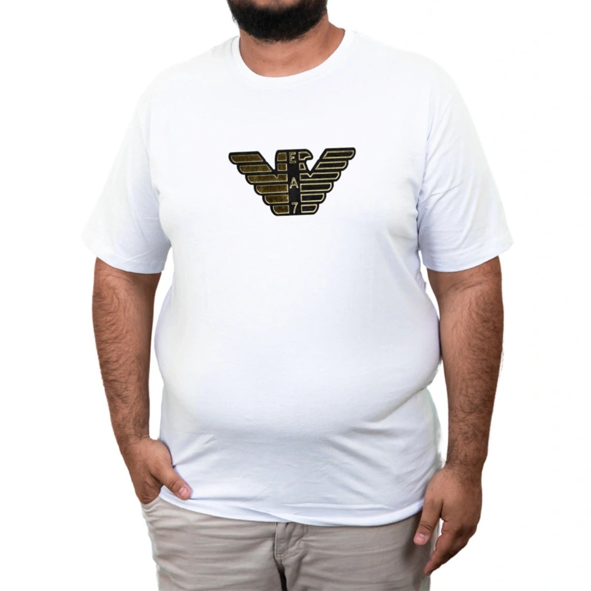 Camiseta Plus Size Emporio Armani EA7 Golden Premium - Imagem 13