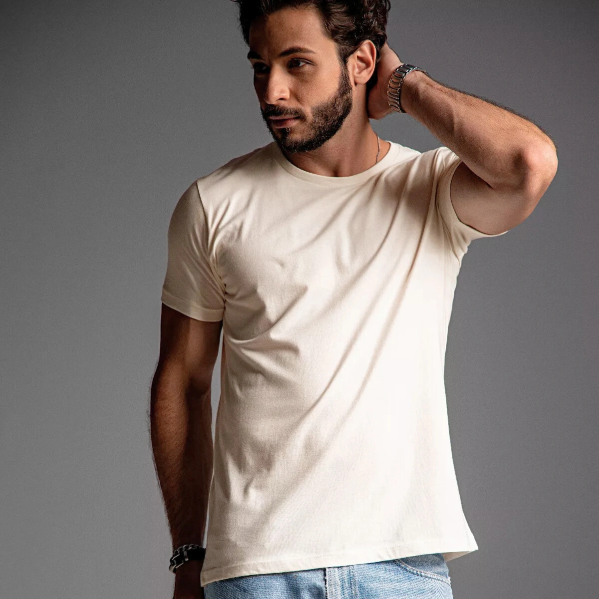 Kit 3 Camisas Masculina Lisa Algodão Premium - Imagem 7