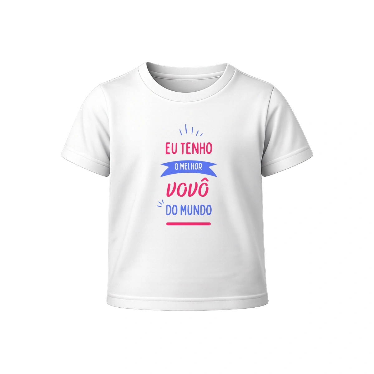 Camiseta Infantil Menina Dia dos Avós Eu Tenho o Melhor Vovô do Mundo