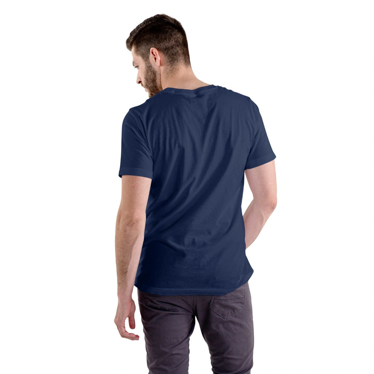 Camiseta Masculina Básica Lisa Algodão Premium - Imagem 3