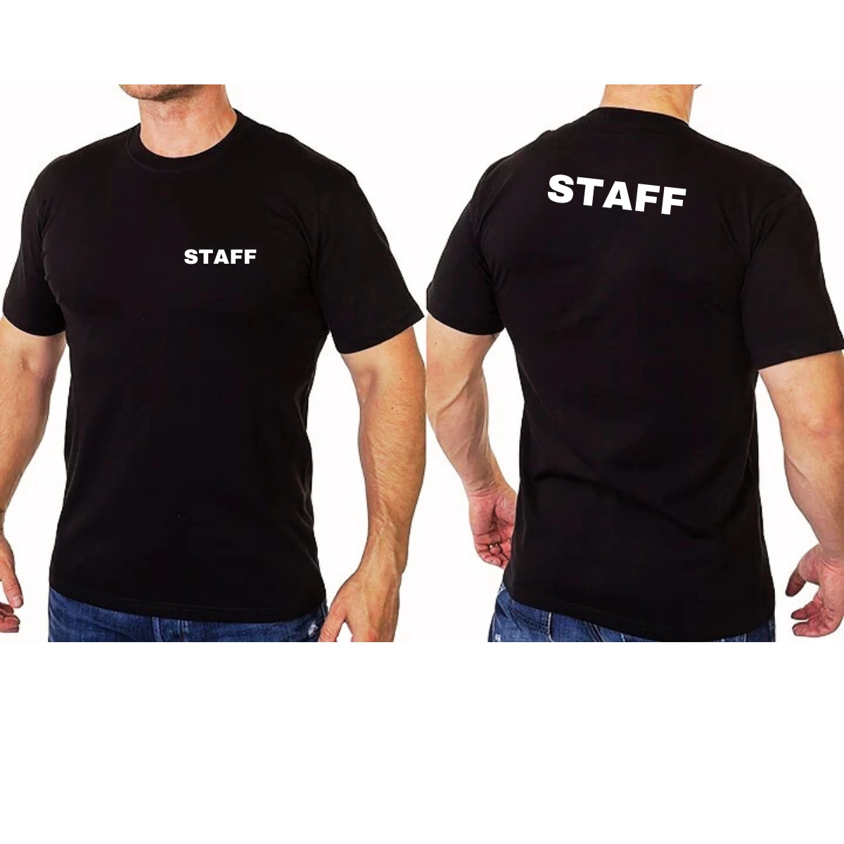 Camiseta Staff Uniforme Preto ou Branco